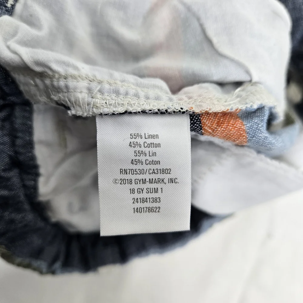 Gymboree Boys Navy White Striped Nautical‎ Bermuda Weathered Preppy Shorts 7